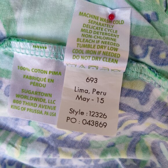 LILLY PULITZER Rossmore Keep It Current Poolside Blu Cotton Tunic TShirt Dress M - Picture 14 of 14